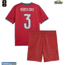 Portugal Ruben Dias #3 Heimtrikotsatz Kinder WM 2026 Kurzarm (+ Kurze Hosen)